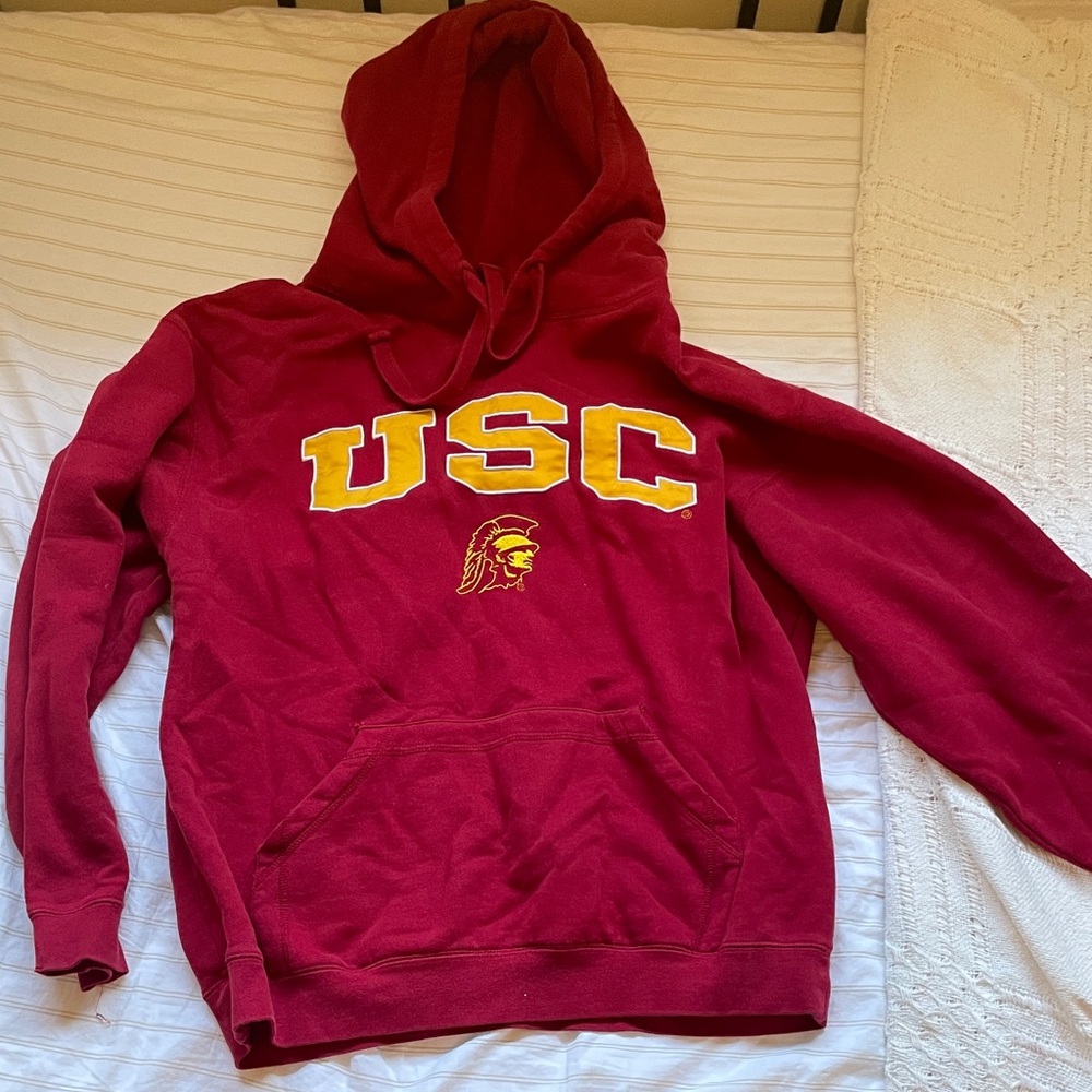 Vintage USC Hoodie with Yellow Logo